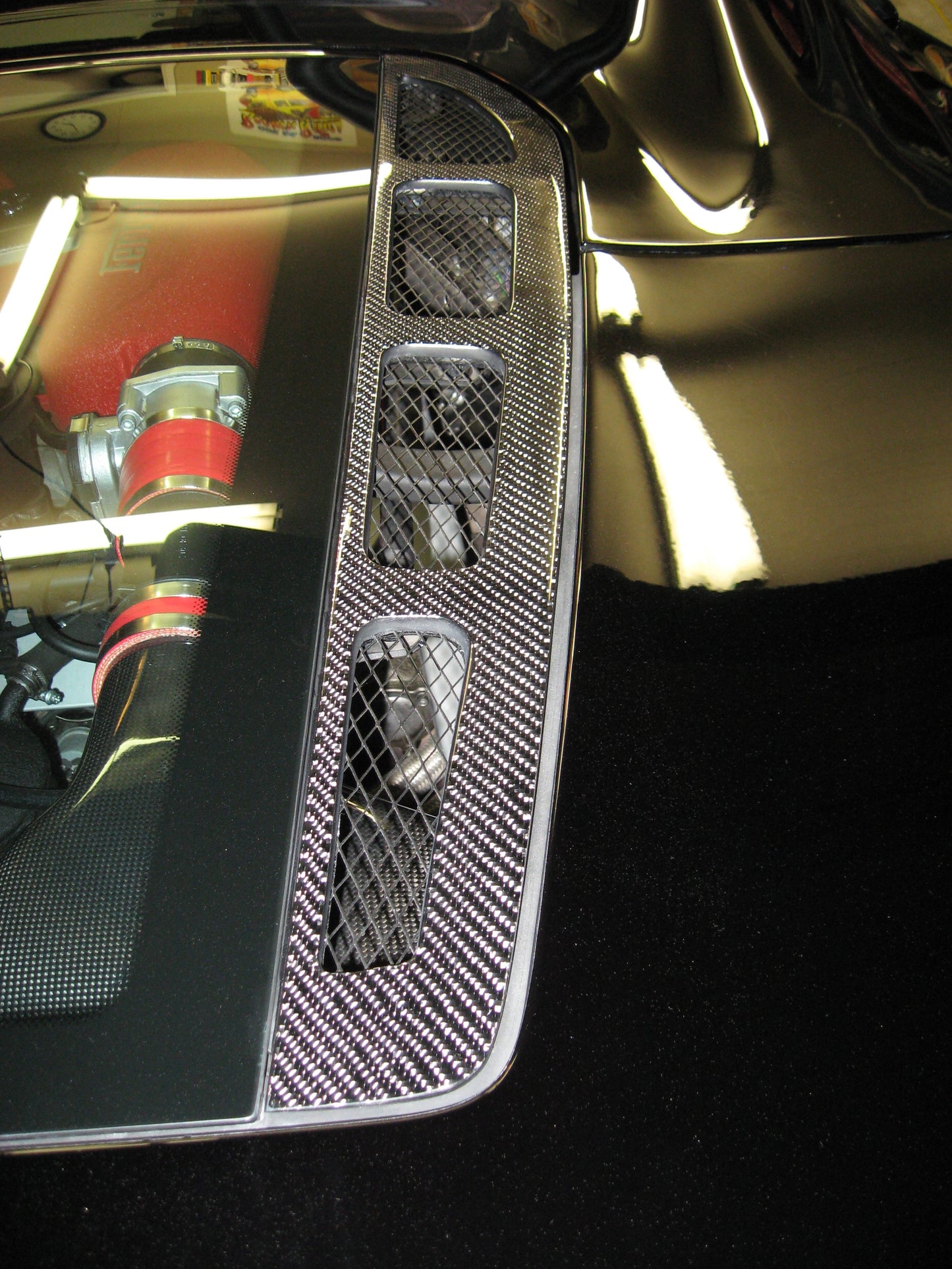 Ferrari 360 Rtuned Rear Window Louvres Cs Style Modena Only Rtuned Carbon Close Up