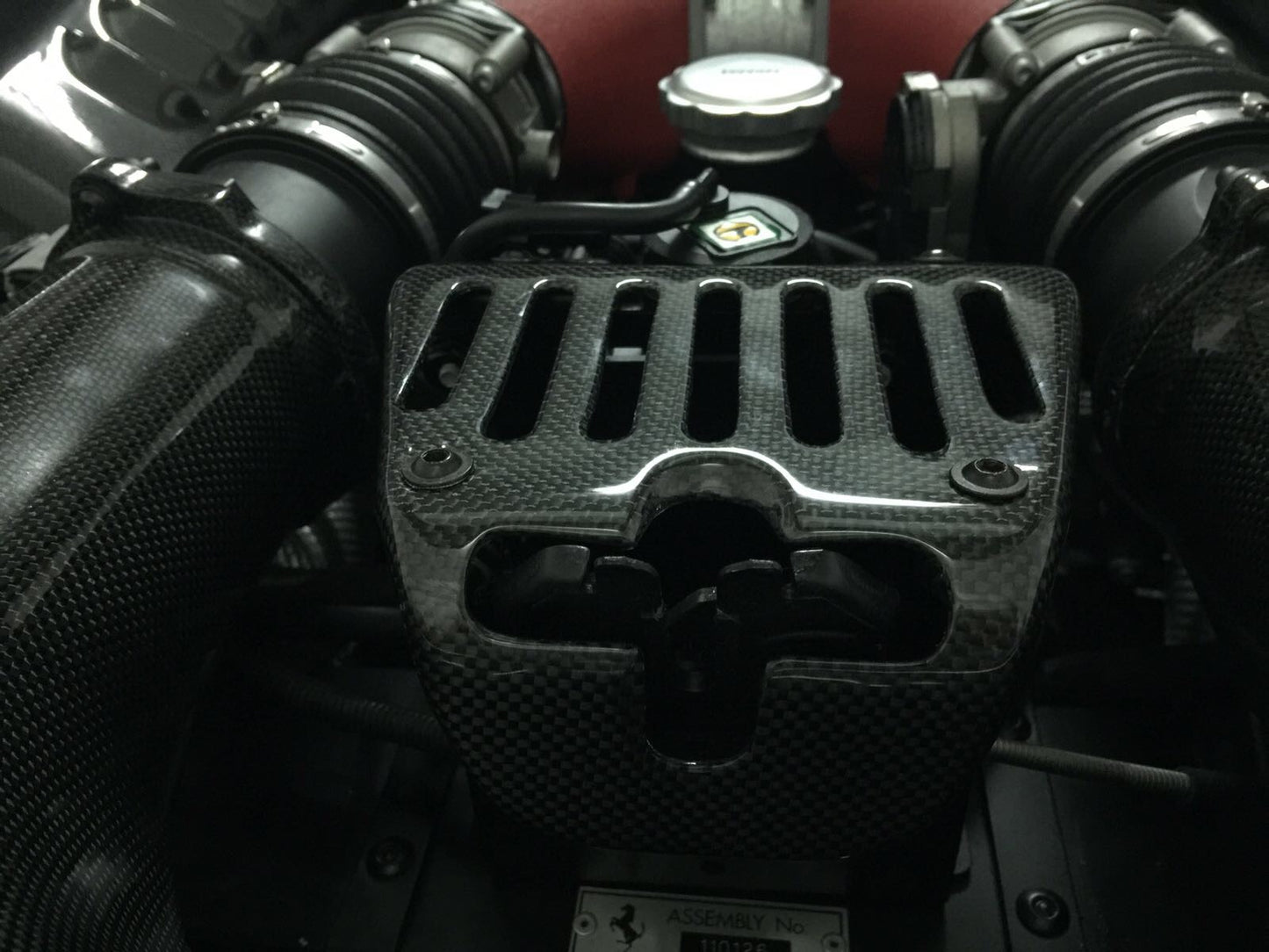 Ferrari-458 Engine Bay Rear Latch Cover (OEM Style)