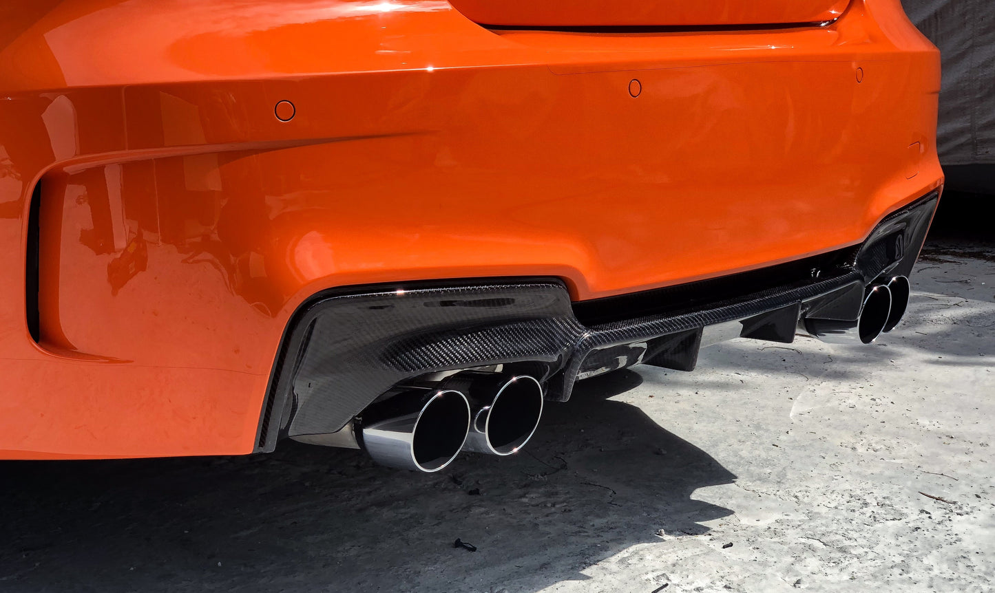 Bmw 1M Rtuned Rear Diffuser Rtuned Carbon On Car