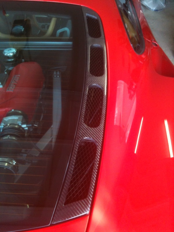 Ferrari 360 Rtuned Rear Window Louvres Cs Style Spider Only Rtuned Carbon Close Up