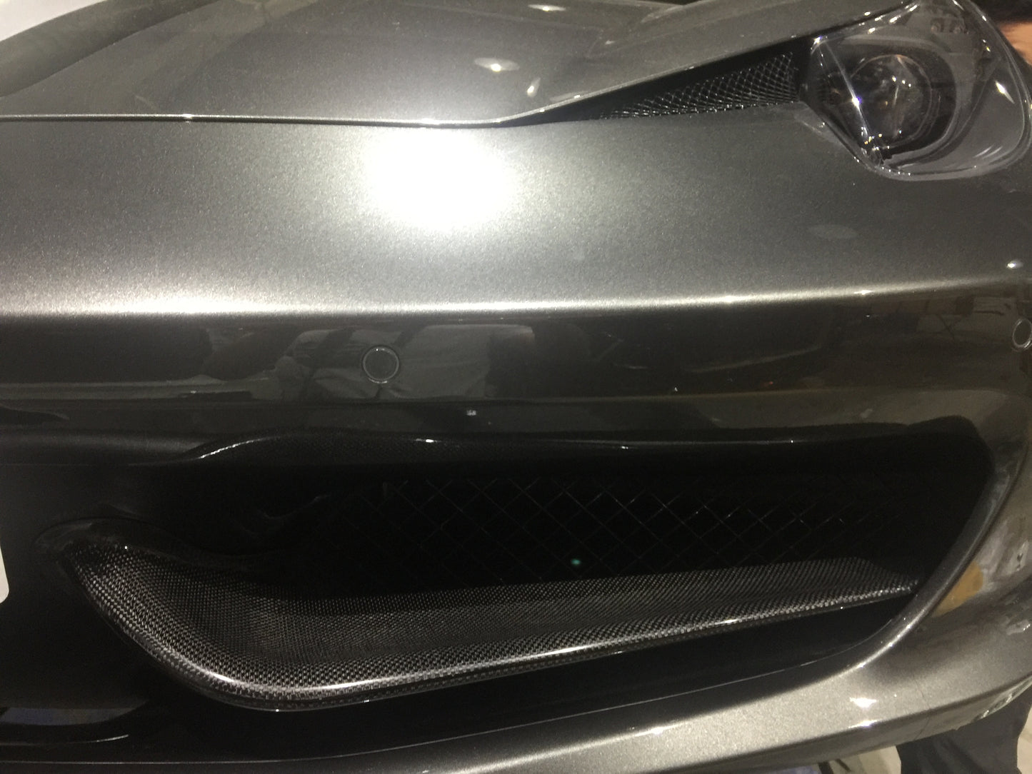 Ferrari 458 Front Bumper Inner Wings Oem Style Rtuned Carbon On Car Low