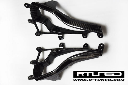 Ferrari 458 Rear Bumper Lower Grilles Oem Style Rtuned Carbon