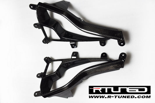 Ferrari 458 Rear Bumper Lower Grilles Oem Style Rtuned Carbon