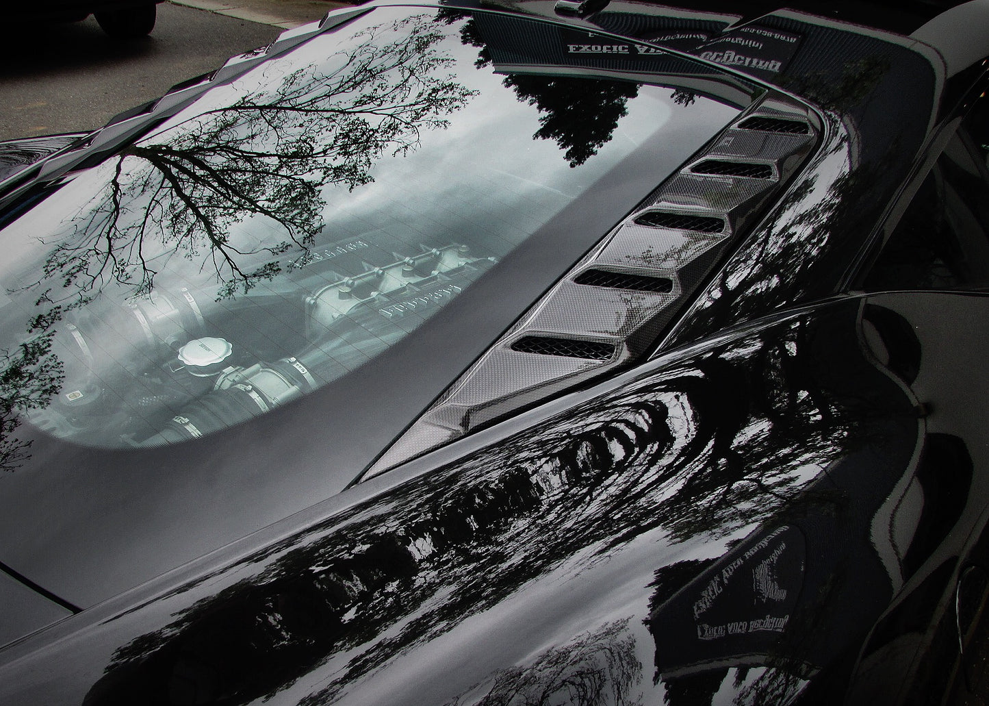 Ferrari 458 Rtuned Gt Rear Window Louvres Rtuned Carbon On Car High