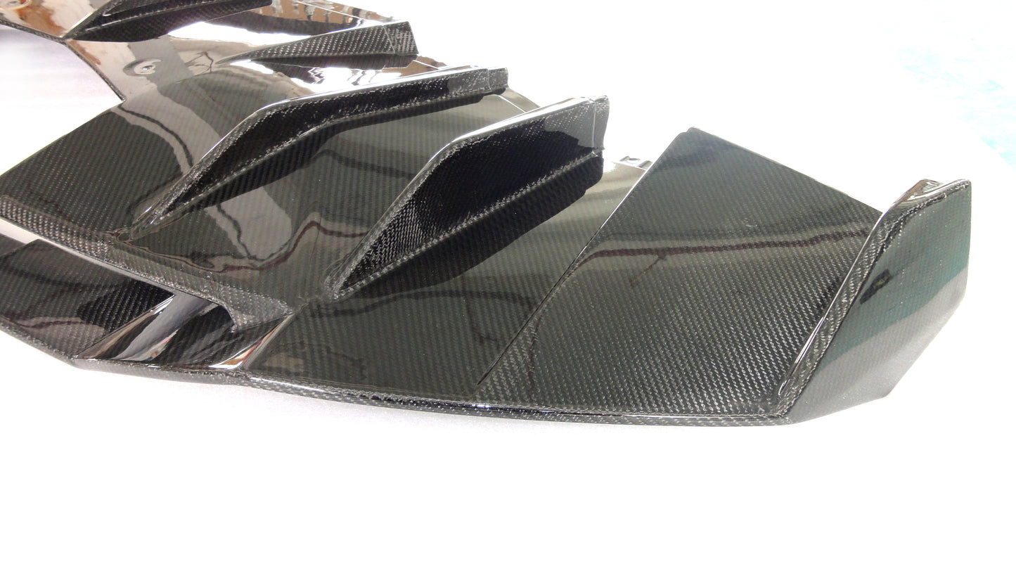 Lamborghini Aventador Rear Diffuser Oem Style Rtuned Carbon Close Up
