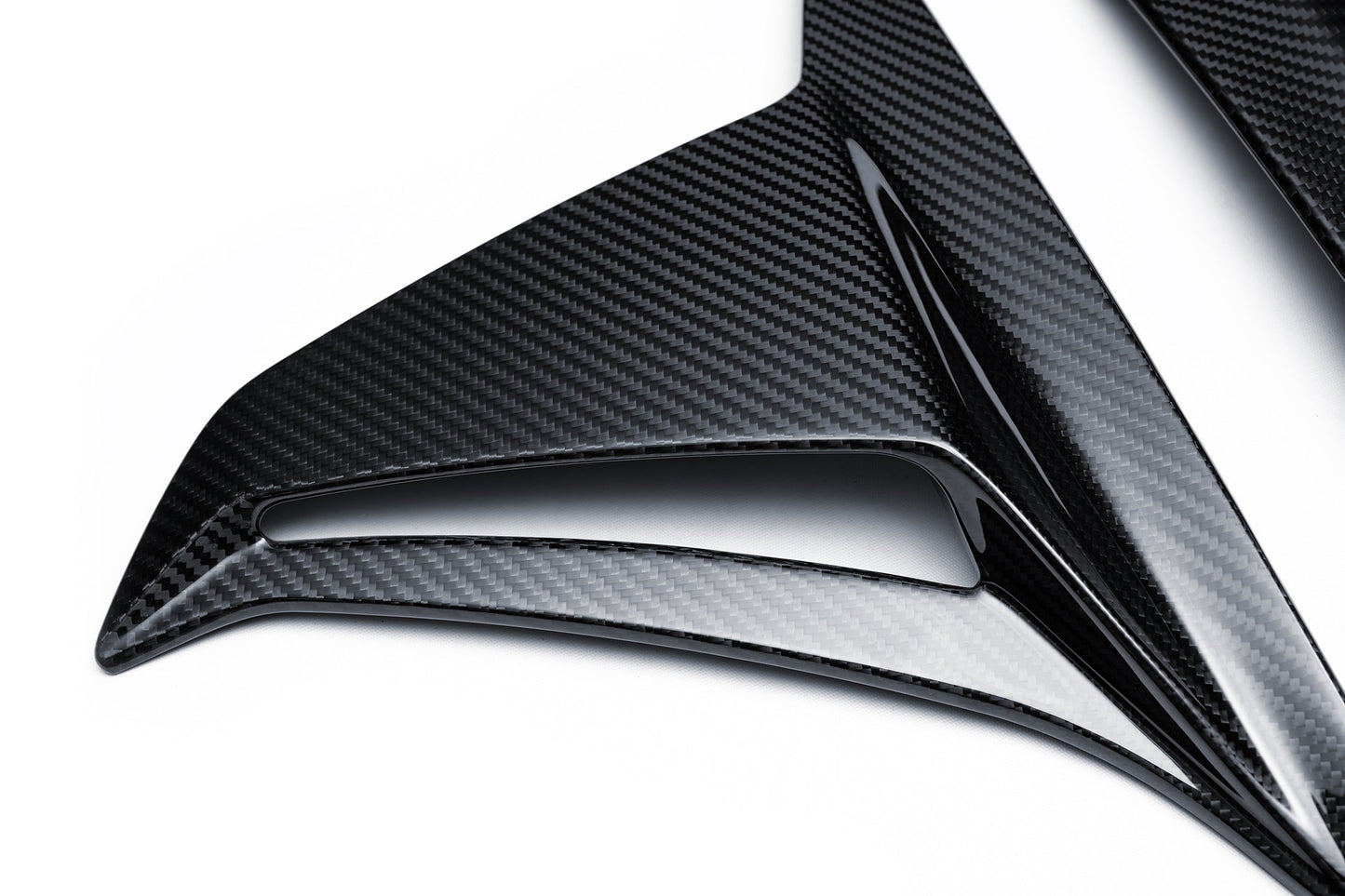 Lotus Emira Front Bumper Spats Dry Carbon Rtuned Carbon Close Up